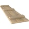 Ekena Millwork Americraft 3-Board (3 Batten) Wood Joined Board-n-Batten Shutters w/Ellipt Top, ARW401BE311X77UNH, PR ARW401BE311X77UNH - alternate 4